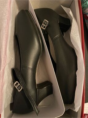 Capezio Black Mary Jane Block Heel Dance Shoes with Buckle Strap